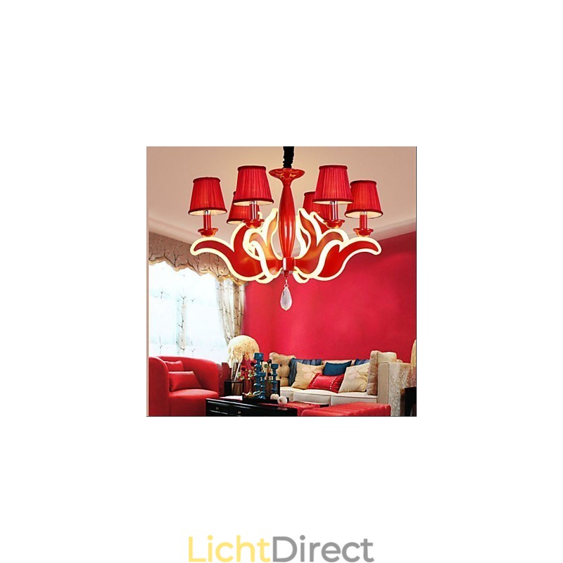 Creatieve tuinverlichting rode acryl kroonluchter