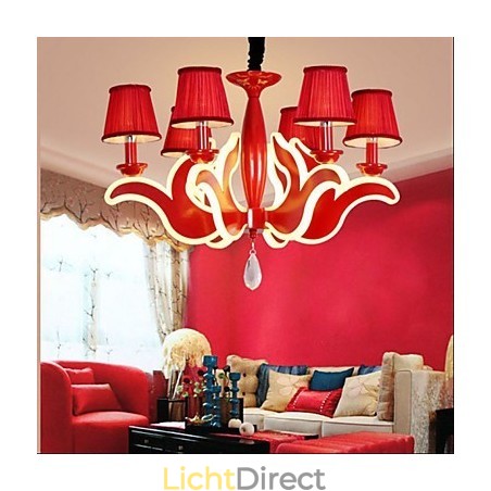 Creatieve tuinverlichting rode acryl kroonluchter Creatieve tuinverlichting rode acryl kroonluchter
