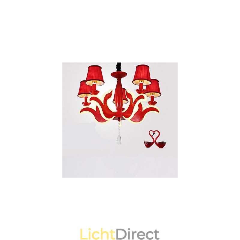Creatieve tuinverlichting rode acryl kroonluchter