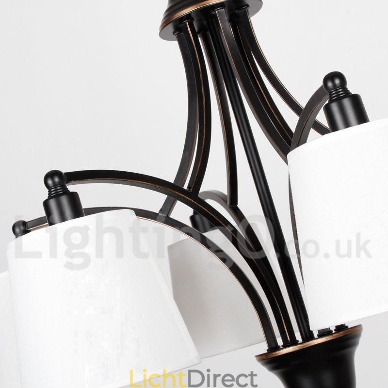 3-lichts rustieke retro eigentijdse kaars-stijl kroonluchter