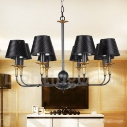 8-lichts retro rustieke kaars-stijl kroonluchter