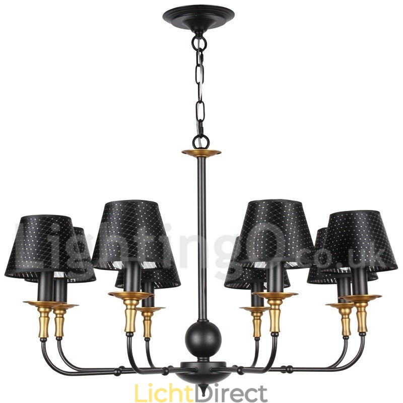 8-lichts retro rustieke kaars-stijl kroonluchter