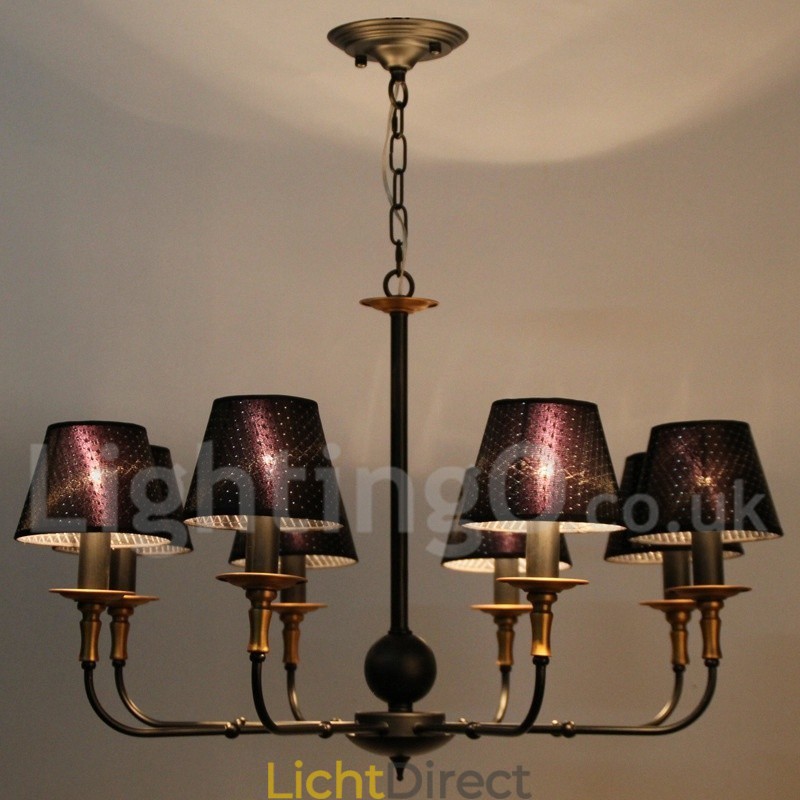 8-lichts retro rustieke kaars-stijl kroonluchter