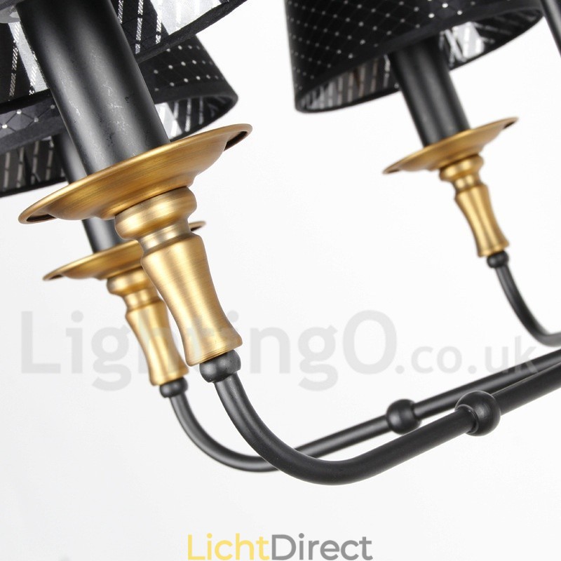 8-lichts retro rustieke kaars-stijl kroonluchter