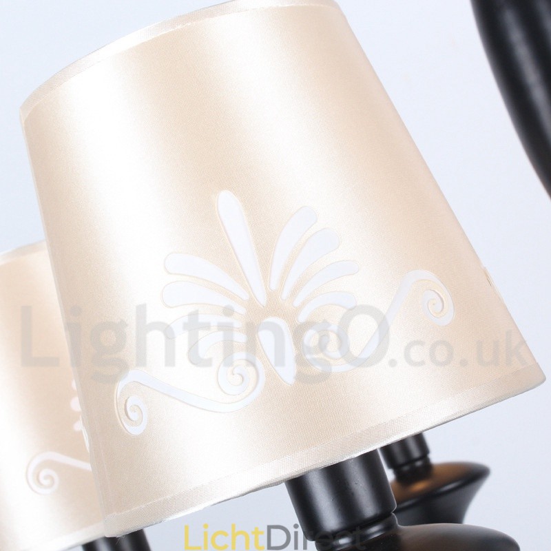 5-lichts kroonluchter in mediterrane stijl met kaarsen