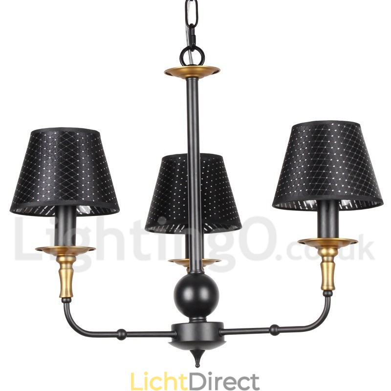 3-lichts retro rustieke kaars-stijl kroonluchter