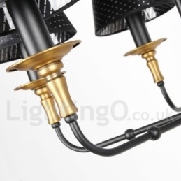 5-lichts retro rustieke kaars-stijl kroonluchter