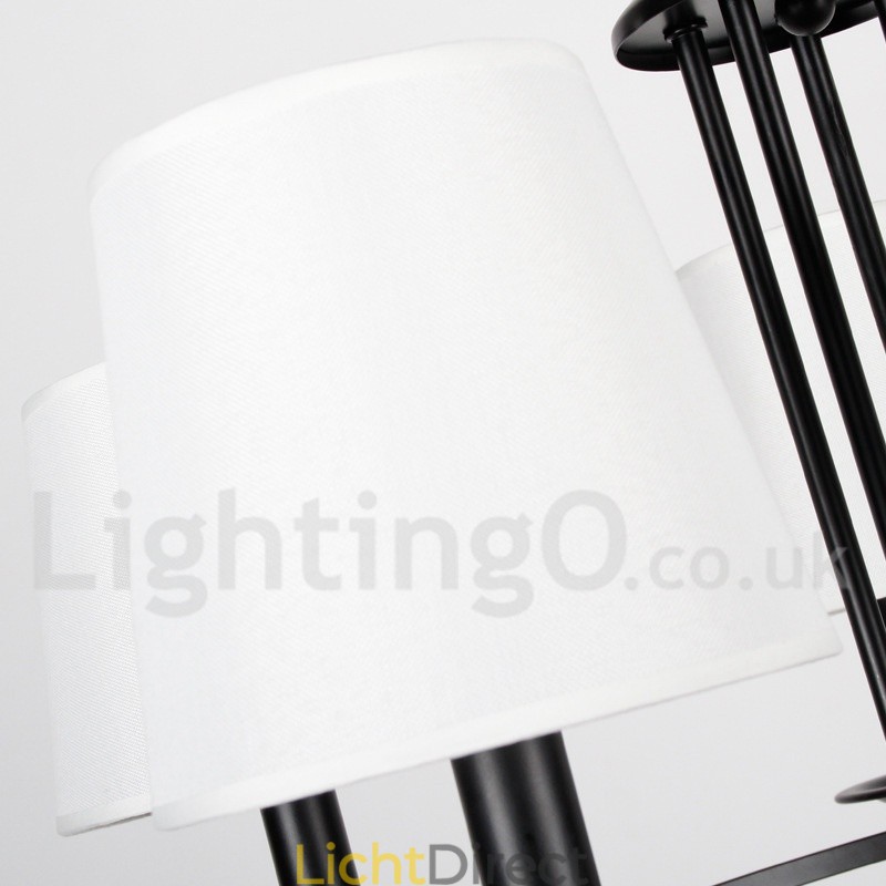 6-lichts retro zwarte mediterrane stijl rustieke eigentijdse kaars-stijl kroonluchter