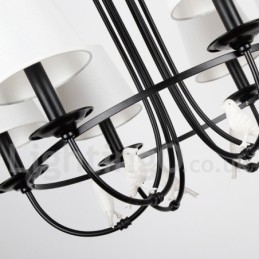 5-lichts retro zwarte mediterrane stijl rustieke eigentijdse kaars-stijl kroonluchter
