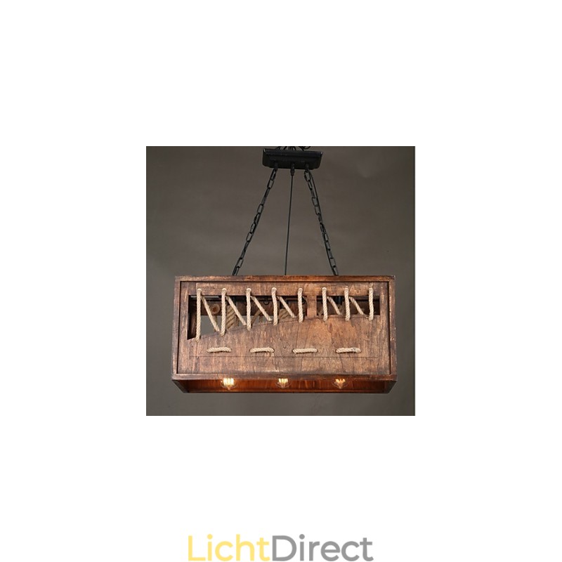 Minimalistische houten kroonluchter