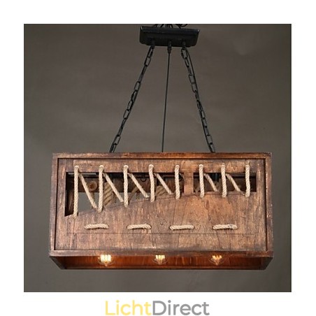 Minimalistische houten kroonluchter Minimalistische houten kroonluchter