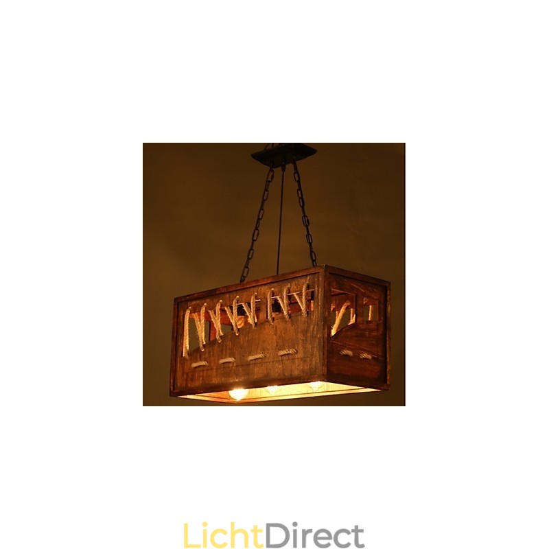 Minimalistische houten kroonluchter