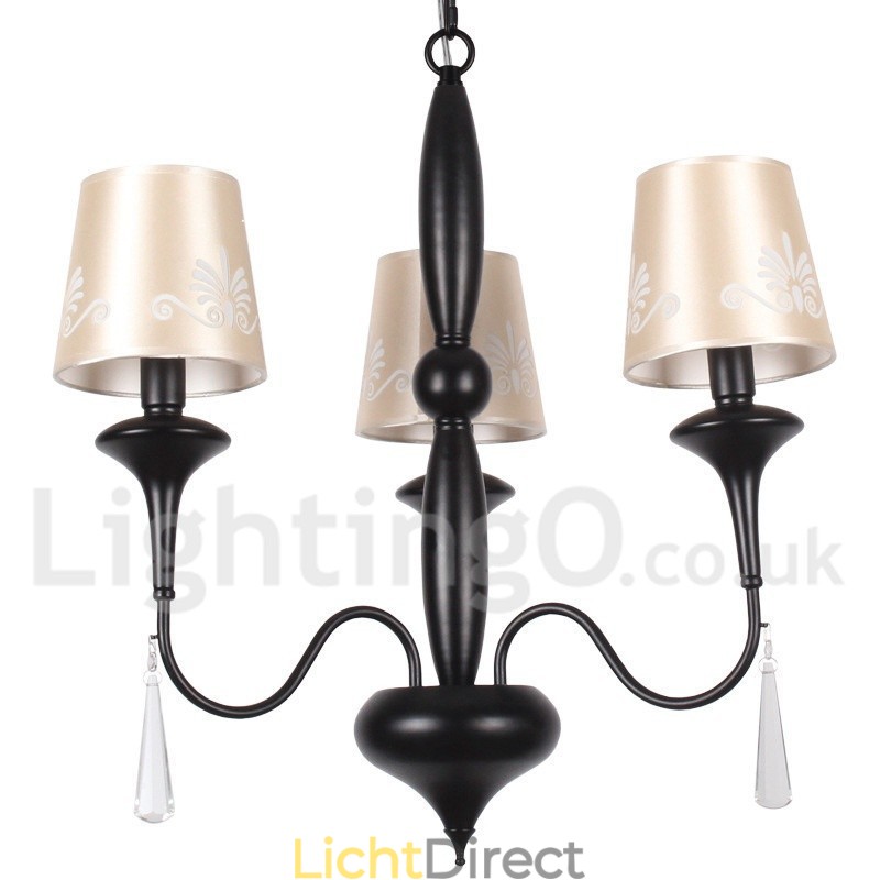 3-lichts kroonluchter in mediterrane stijl met kaarsen