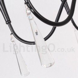 3-lichts kroonluchter in mediterrane stijl met kaarsen