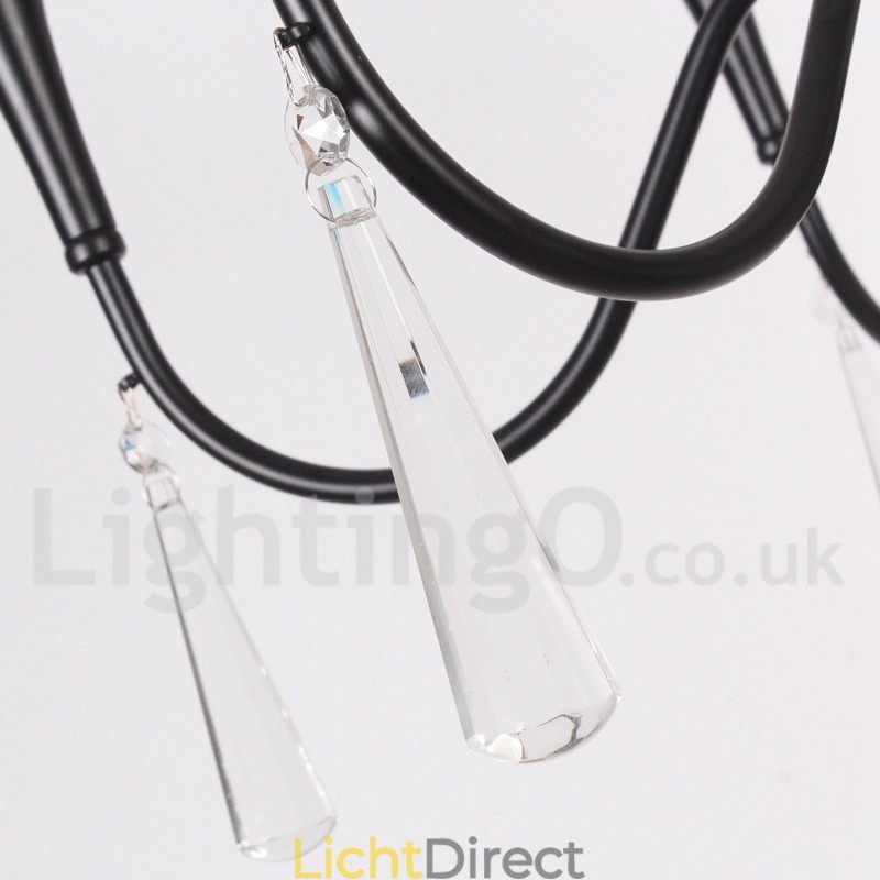 3-lichts kroonluchter in mediterrane stijl met kaarsen