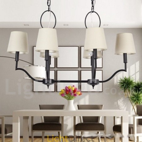 6-lichts moderne, eigentijdse kroonluchter in kaarsstijl 6-lichts moderne, eigentijdse kroonluchter in kaarsstijl