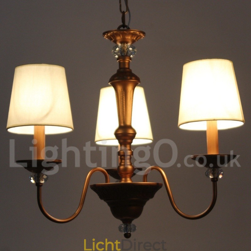 3-lichts retro kaars-stijl kroonluchter