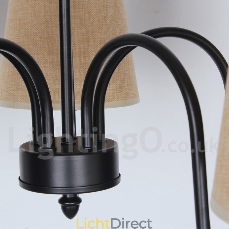 3-lichts retro mediterrane stijl kaars-stijl kroonluchter