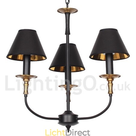 3-lichts retro eigentijdse kaars-stijl kroonluchter 3-lichts retro eigentijdse kaars-stijl kroonluchter