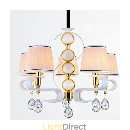 Stoffen kroonluchter 5-lichts moderne minimalistische hoogwaardige lamp