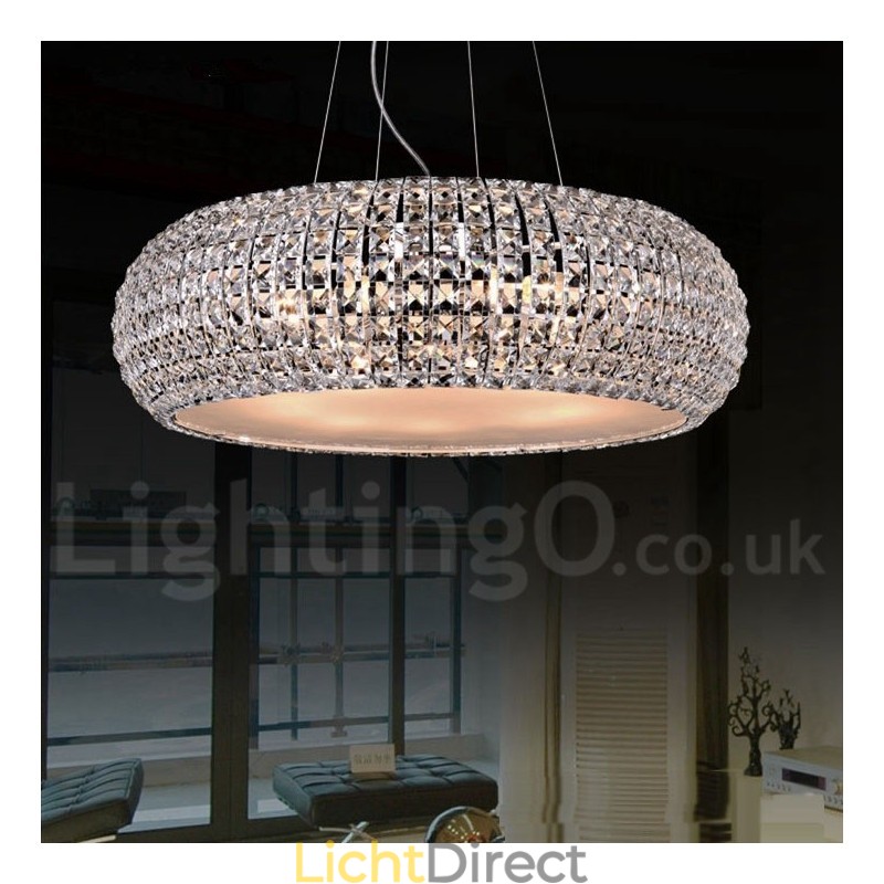 Moderne K9 Kristallen Plafond Hanglamp Binnen Kroonluchter Trommelverlichting Lampen Armaturen