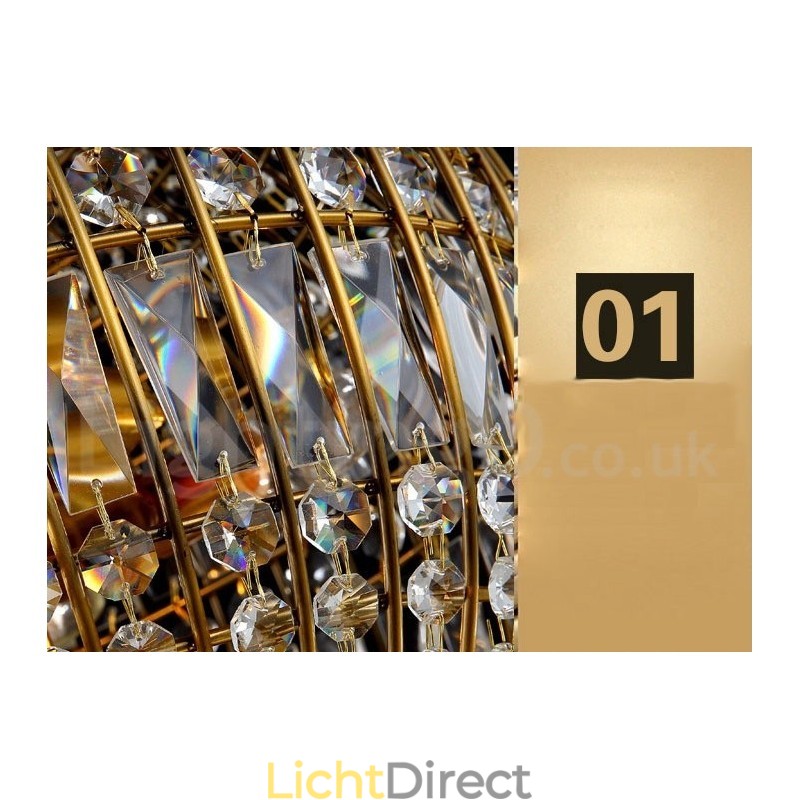Globe Modern K9 Kristal Plafond Hanglamp Binnen Kroonluchter Verlichting Lampen Armaturen