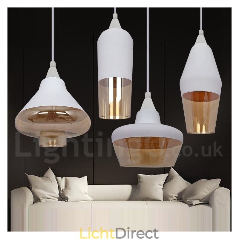 Europese Retro Lounge Glazen Hanglamp