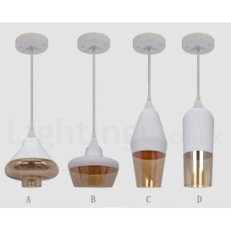 Europese Retro Lounge Glazen Hanglamp