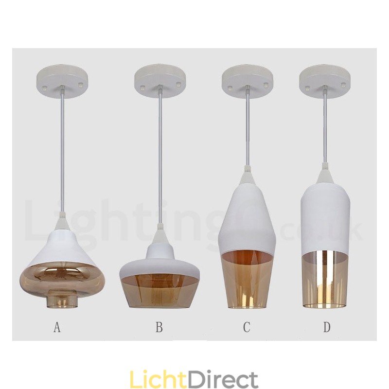 Europese Retro Lounge Glazen Hanglamp