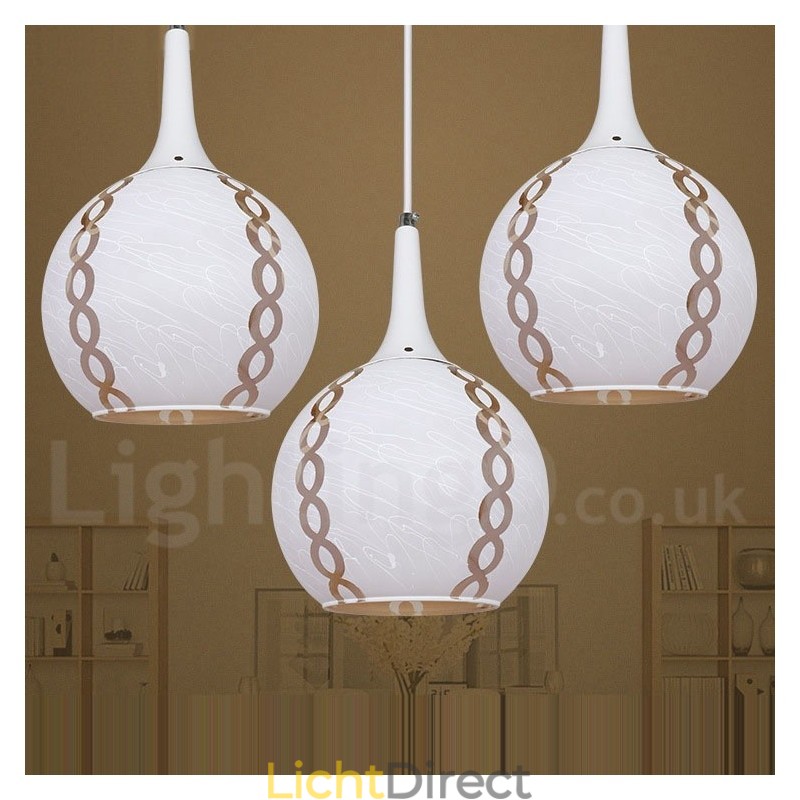 Moderne eigentijdse lounge glazen hanglamp