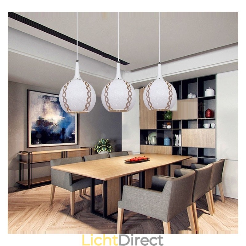 Moderne eigentijdse lounge glazen hanglamp