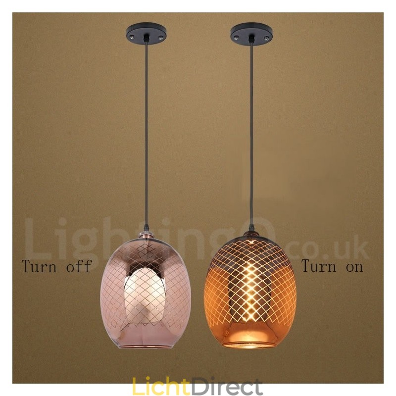 Rustieke glazen hanglamp Europese café hanglamp