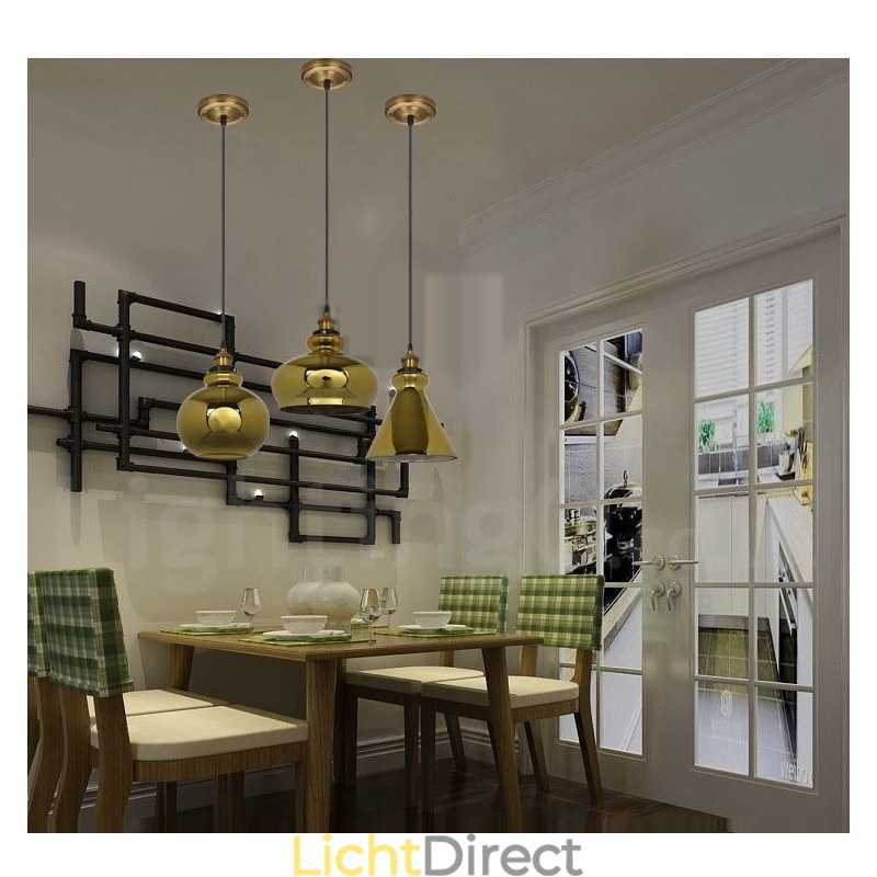 Europese glazen hanglamp
