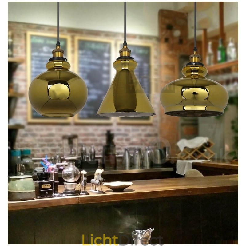 Europese glazen hanglamp