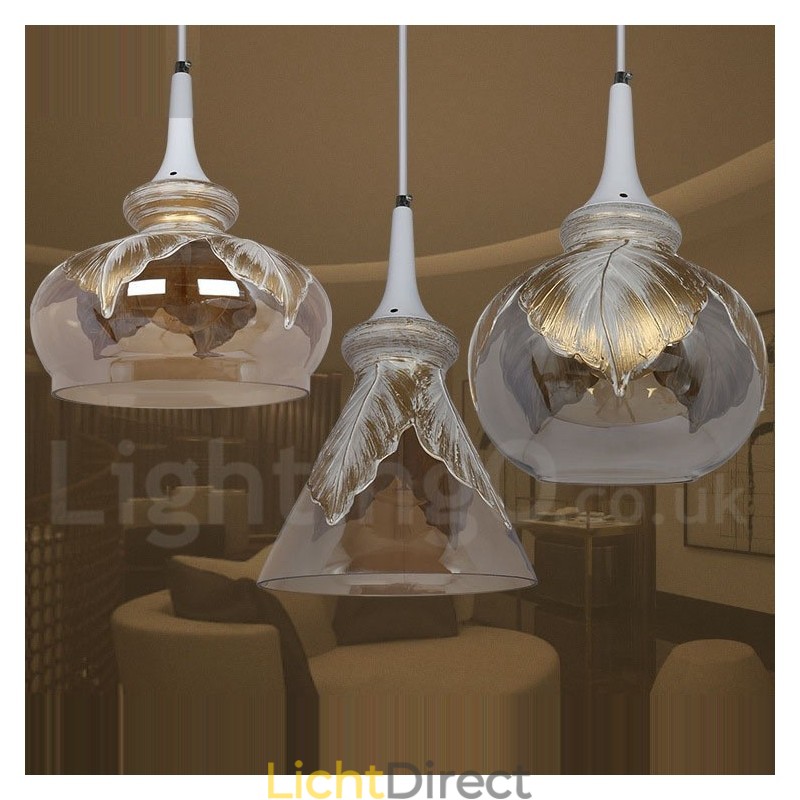 Europese moderne eigentijdse lounge glazen hanglamp