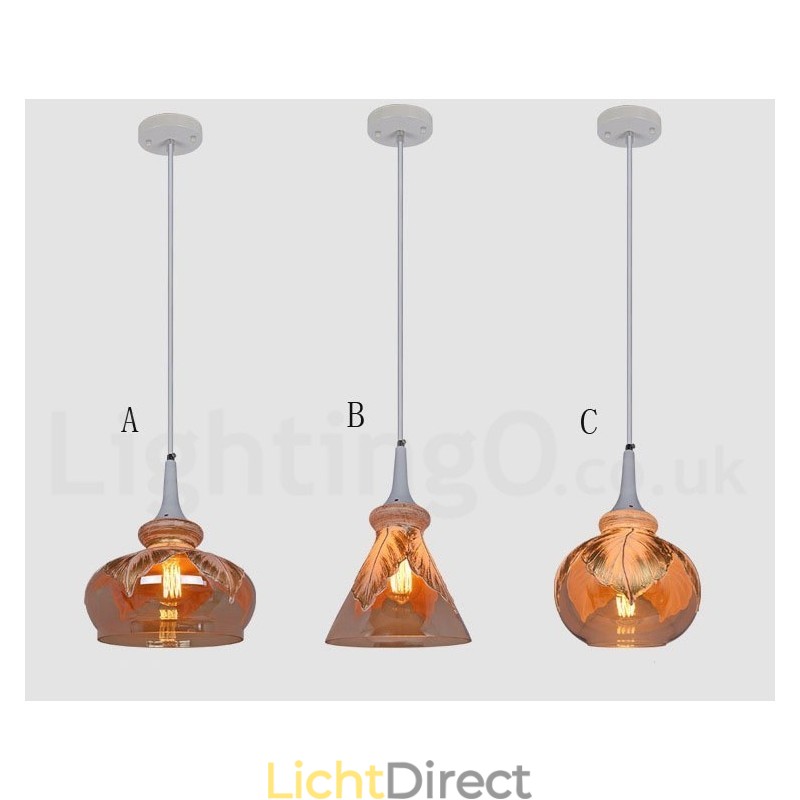 Europese moderne eigentijdse lounge glazen hanglamp