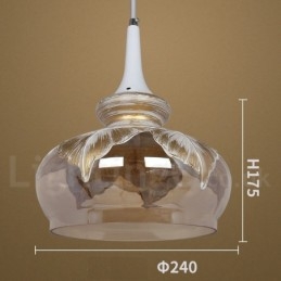 Europese moderne eigentijdse lounge glazen hanglamp