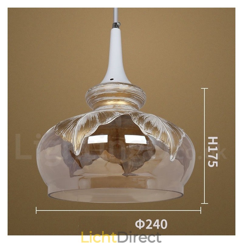 Europese moderne eigentijdse lounge glazen hanglamp