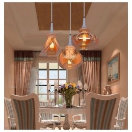 Europese moderne eigentijdse lounge glazen hanglamp