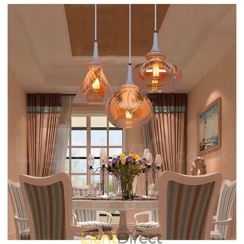 Europese moderne eigentijdse lounge glazen hanglamp