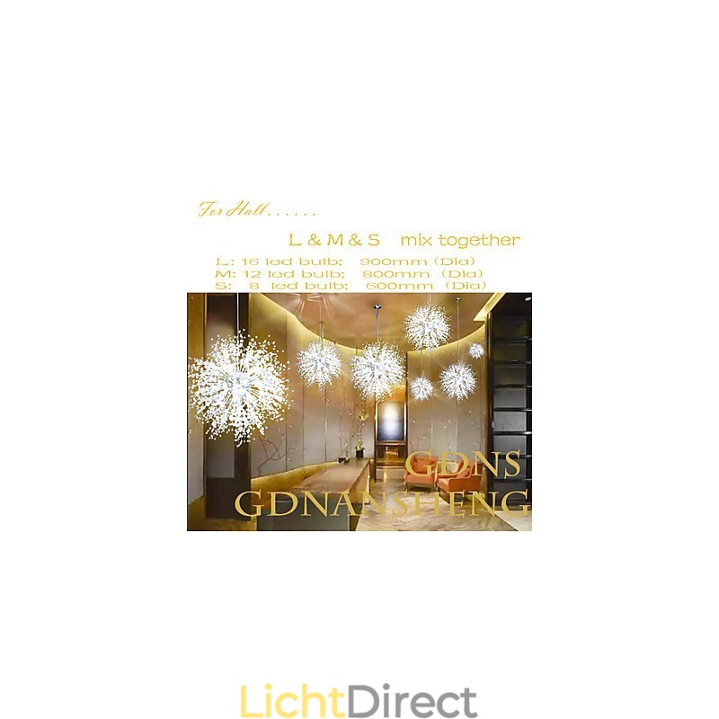 Vuurwerk Hanglamp Roestvrij Staal Paardenbloem