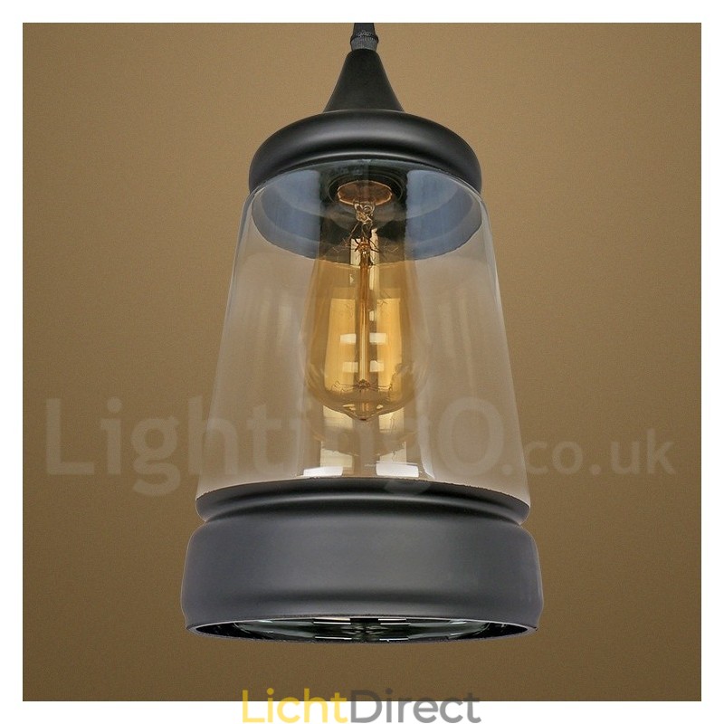 Europese Retro Lounge Glazen Hanglamp