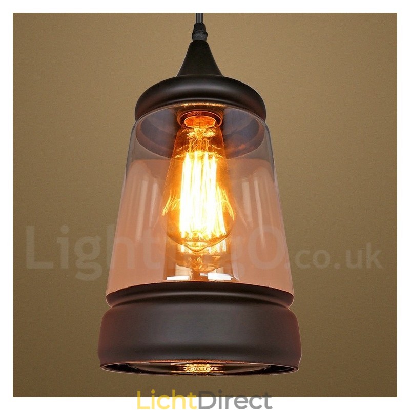 Europese Retro Lounge Glazen Hanglamp