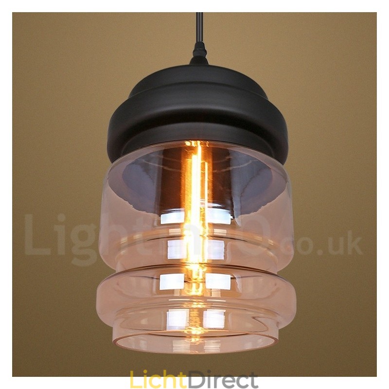 Rustieke glazen hanglamp Europese lounge hanglamp