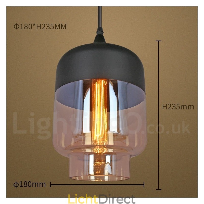 Rustieke glazen hanglamp Europese lounge hanglamp