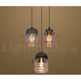 Rustieke glazen hanglamp Europese lounge hanglamp