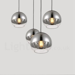 1 Lichts Moderne Hedendaagse Plating Café Glazen Hanglamp
