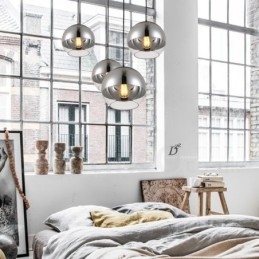 1 Lichts Moderne Hedendaagse Plating Café Glazen Hanglamp