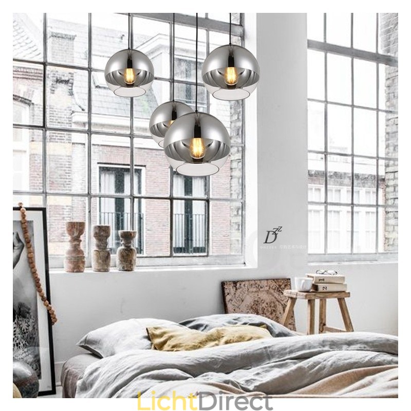 1 Lichts Moderne Hedendaagse Plating Café Glazen Hanglamp