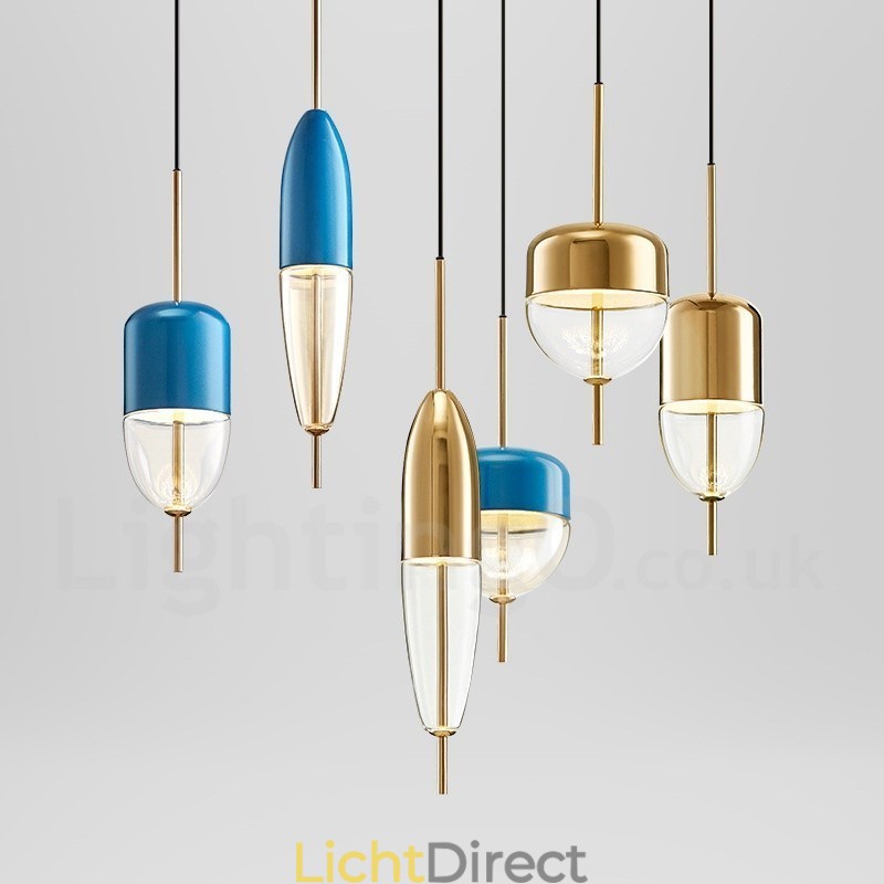 1 Lichts Moderne Hedendaagse Glazen Hanglamp
